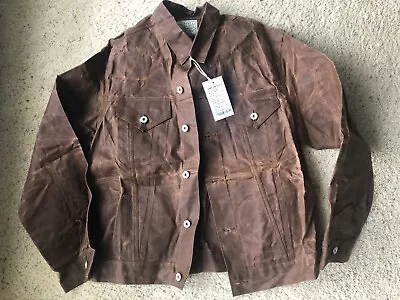 Mens Tin Cloth Cruiser Jacket Size XL L Large Brown • $49