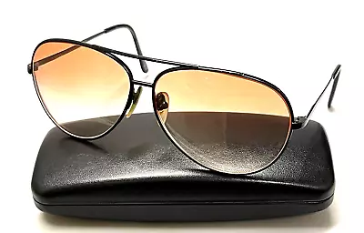 SERENGETI DRIVERS 5222G Corning Optics Black Metal Brown Lens Aviator Sunglasses • $89.99