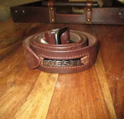 DIESEL Reddish Brown Leather Belt Men's Size 42 105 CM  • $35