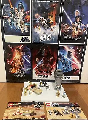 Lego Star Wars Landspeeder 7110 (1999) & 9490 Droid Escape (2012) 100% Complete  • $140