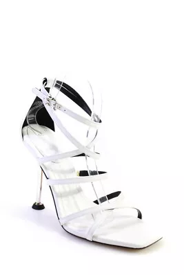 MICHAEL Michael Kors Womens White Imani Strappy Patent Leather Sandals Size 9M • $44