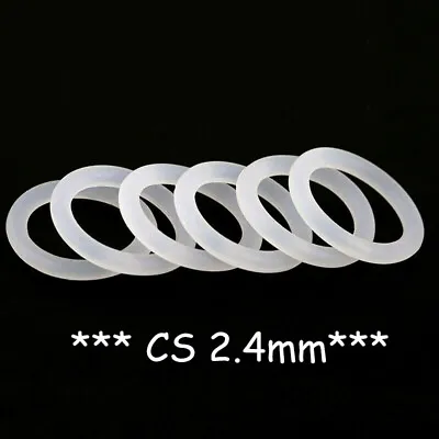 £2.10 • Buy Food Grade O-Ring 2.4mm Cross Section Clear Silicone Rubber O Rings Various Size