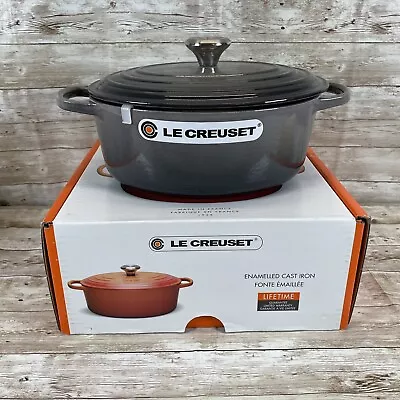 Le Creuset 9 In 2.6L 2.75qt Oval Dutch Oven Enameled Cast Iron Flint Oyster Gray • $199.95