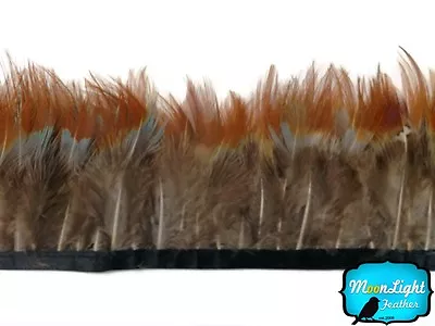 Pheasant Feathers 1 Yard Yellow Ringneck Pheasant Feather Trim • $11.33