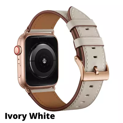 $15.99 • Buy Genuine Leather Strap Watch Band For Apple IWatch Series 8 7 6 5 4 3 SE 38-45MM