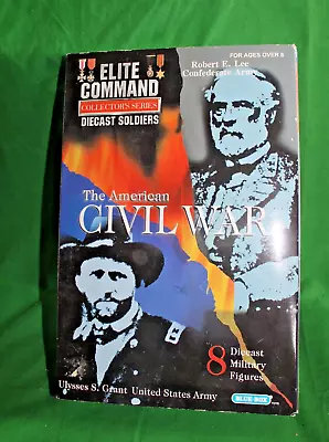 Blue Box Acw Elite Command Union & Confederate Metal Figures X8 #30094  1/32 • £16.99