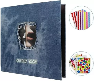 £15.74 • Buy SEEALLDE Photo Albums Scrapbook Denim Hardcover DIY Photo Album 6x4