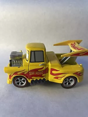 TOW MATER DRAG STAR MATER YELLOW W/ RED FLAMES DISNEY PIXAR CARS 2 DIECAST • $12.50