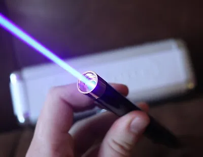 450nm Blue Laser Pointer (Brass Pen Host) & Premium Case - USA! • $75