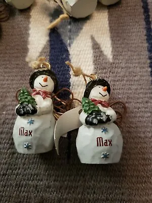 Christmas Ganz 2  Snowman Personalized Ornament Pick Your Name Lot Of 2  • $9.02