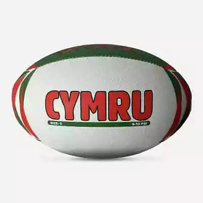 Wales Cymru Triangle Print Rugby Ball Safe Ball Practice Size 5 • £12.99