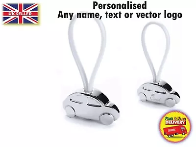 Car Shape Keyring Personalised With Name Text Birthday Father`s Day Driving Scho • £4.99