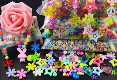 £1.99 • Buy Beads Gems Craft Crystal Kiss Kids DIY  Letters Mixed Shape Set Jewellery Making