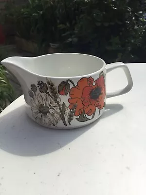 £7 • Buy Vintage J & G Meakin Studio 'Poppy' Sauce Boat, Designed In 1973