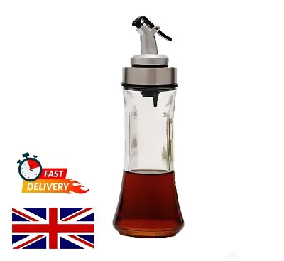 Clear Glass Olive Cooking Oil Pourer Dispenser Kitchen Seasoning Drizzle Bottle • £7.85