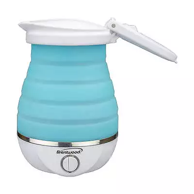 Brentwood KT-1508BL Dual Voltage 120/220v 0.8L Collapsible Travel Kettle - Blue • $22.80