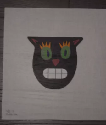 $28 • Buy Melissa Shirley Handpainted Needlepoint Canvas -  Halloween Cat Or Bag  Hp Np