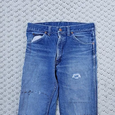 Vtg Sears Roebucks Men's Distressed Workwear Denim Repaired Jeans Pants - 31x29 • $44.97