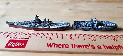 Vintage Military MICRO MACHINES - Two Battleship Naval Vessel Ship  • $14