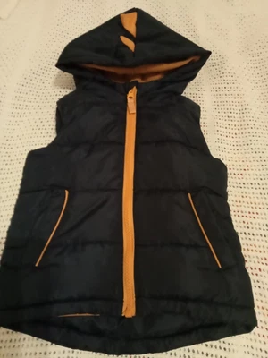 £1.99 • Buy Boys Dinosaur Gilet Waistcoat Coat Jacket Navy And Yellow Age 12-18 Months