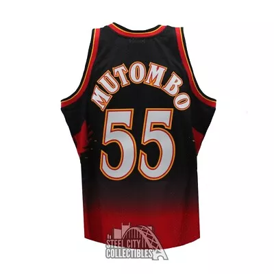 Dikembe Mutombo Atlanta Mitchell & Ness Black Basketball Jersey (XL) • $89.96