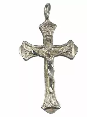 Vintage Catholic Sterling Silver Crucifix Medal  2.0 Grams Silver • $21.99