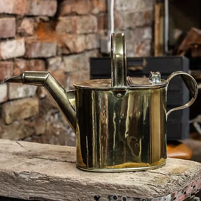 Antique Victorian Brass Hot Water Watering Can • $31.11