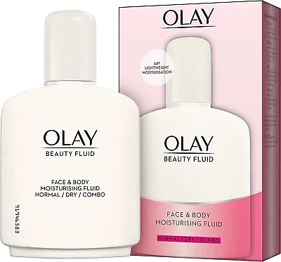 Olay Beauty Fluid Face And Body Moisturiser 200 Ml Pack Of 1 Normal Dry Combo • £10.79