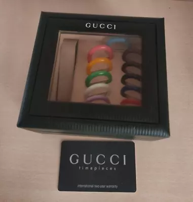 Vintage GUCCI Watch Box/case With 11 Colored Plastic Bezels For The Watch • $170