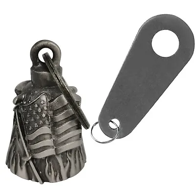 Motorcycle Biker Bell W/ Motorcycle Bell Hanger Motorcycle Accessories Silver • $14.99