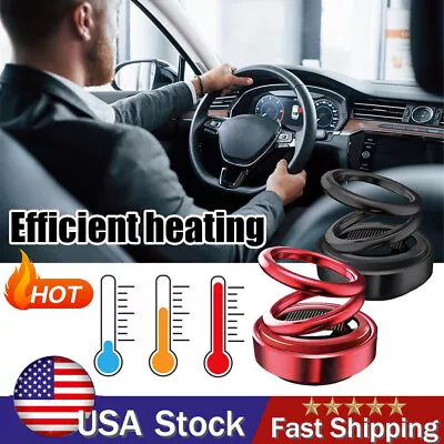 🔥Mini Portable Kinetic Heater-Solar Powered Auto Rotating Double Ring Car Decor • $8.99