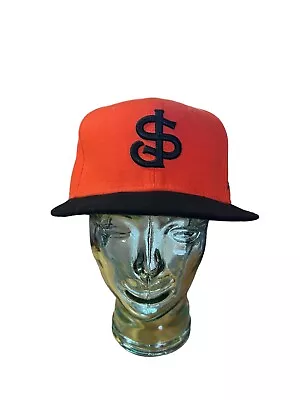 New Era 59Fifty MiLB San Jose Giants Fitted Baseball Hat Size 7 1/2 Orange Black • $49.99