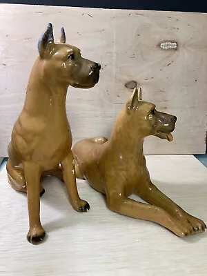 Vintage Morten Studio Great Dane Dog Figurines (Set Of 2) • $60