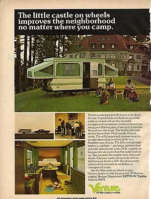 Original 1973 Venture Travel Trailer Magazine Ad  • $4