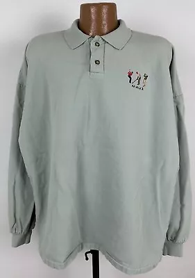 Vintage 90s Maui Golf Polo Shirt Mens XL Oversized Embroidered Hawaii Heavy USA • $25.49