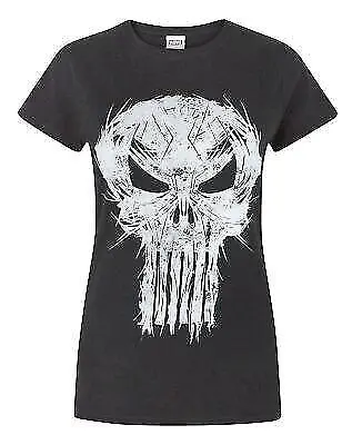 Marvel The Punisher Logo Men's T-Shirt Large Black Cotton Shirt • £12.99