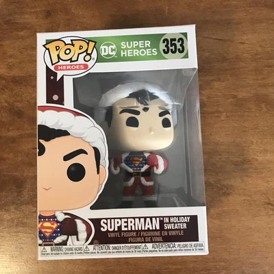 $14.95 • Buy Funko Pop #353 SUPERMAN In Holiday Sweater DC Super Heroes