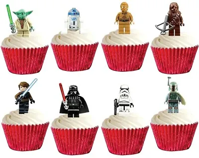 Star Wars Stand Up Fairy Cup Cake Toppers Edible Birthday Party Decorations • £2.38