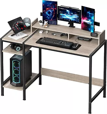 Computer Desk - 39 Inch Home Office Desk With Storage Gaming Desk With Monitor  • $60.09