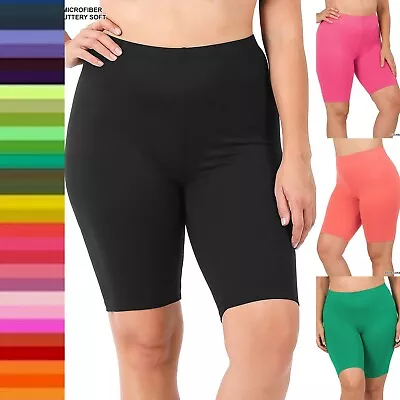 1X 2X 3X Bermuda Bike Shorts Soft Stretch Fitness Cotton Leggings Workout Yoga • $7