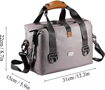 Vintage Look Digital  DSLR SLR Camera Bag Shoulder Travel Bag Waterproof Gray • $24.95