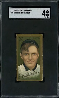 1911 T205 Gold Border Christy Mathewson (Sovereign) - SGC 4 • $3850