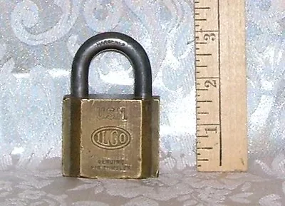 Vintage Padlock Lock Marked Ilco U.s.n. Hardened No Key Age Unknown 12.4 Ounces • $39.99