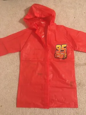 Disney Kids Rain Coat Size Small Cars Red Lightning McQueen • $14