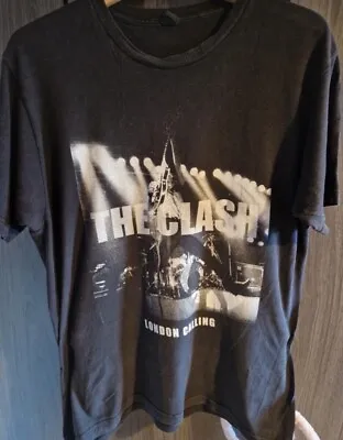 The Clash T Shirt Punk Rock Band Merch Tee London Calling Size L Joe Strummer • £14.50