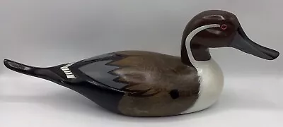 Vintage Pintail Wooden Carved Duck Decoy 1983 Signed Wm. Bates • $74.99