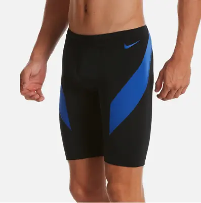 Men's Nike Hydrastrong Vex Colorblock Jammer Size 26 Black/Blue NEW • $16