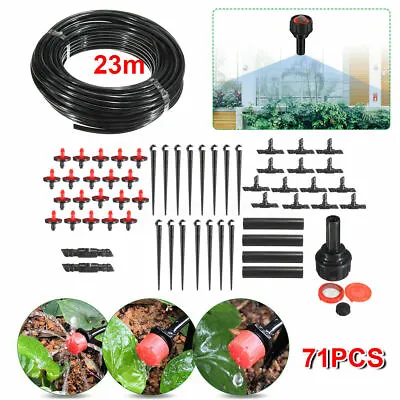 71Pcs Micro Drip Irrigation System Hose Kit Set DIY Plant Flower Watering Garden • £8.99