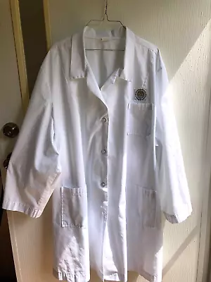 Vintage Nursing White Lab Coat School Patch Womens 4 XL • $12