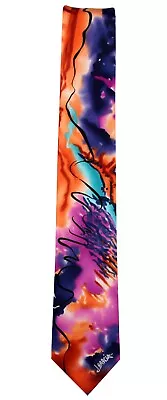 Men's Jerry Garcia Designer Abstract Necktie -  Orange And Pink - NWT • $32.95